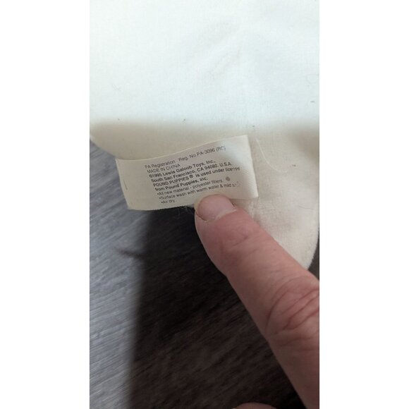 Pound Puppies White Plush Dog Fluffy Ears 1995 Lewis Group  plush stuffed toy - Picture 7 of 9